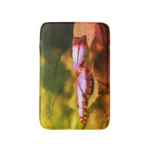 ブルーバタフライ自然抽象芸術 動揺して バスマット (正面縦)