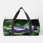 ブルーバタフライ自然 パーソナライズされた ダッフルバッグ (裏面)