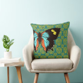 ブルーバタフライ装飾用クッション鮮やか- Decor クッション (椅子)