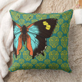 ブルーバタフライ装飾用クッション鮮やか- Decor クッション (ブランケット)