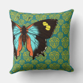 ブルーバタフライ装飾用クッション鮮やか- Decor クッション (裏面)