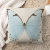 ブルーバタフライ装飾用クッション クッション (ブランケット)
