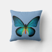 ブルーバタフライ装飾用クッション クッション (裏面)