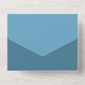 ブルーバタフライ誕生日オールインワン招待状 オールインワン招待状 (裏面)