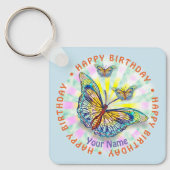 ブルーバタフライ誕生日キーホルダー キーホルダー (正面)