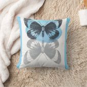 ブルーバタフライ魔法。 クッション (ブランケット)
