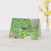 「ブルーバタフライ」イースターカード カード (黄色い花)