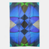 ブルーバタフライ キッチンタオル (縦)