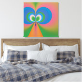 ブルーバタフライ キャンバスプリント (インサイチュ (寝室))