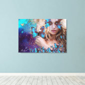 ブルーバタフライ キャンバスプリント (インサイチュ (ウッドフロア))