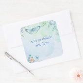 ブルーバタフライ スクエアシール (封筒)