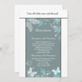 ブルーバタフライ スプリング 3.5x6 方向カード 招待状 (正面/裏面)