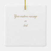 ブルーバタフライ&ゼブラファーグリーンモノグラムカスタム セラミックオーナメント (裏面)