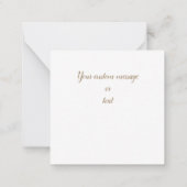 ブルーバタフライ & ゼブラファー ローズ モノグラム オーダーメイド ノートカード (裏面)