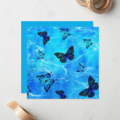 ブルーバタフライ ノートカード (正面/裏面インサイチュ)