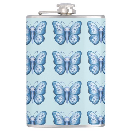 ブルーバタフライ フラスク (正面)
