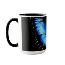 ブルーバタフライ ブラック コーヒーマグ