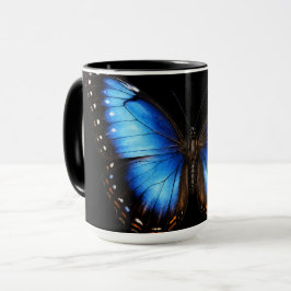 ブルーバタフライ ブラック コーヒーマグ マグカップ