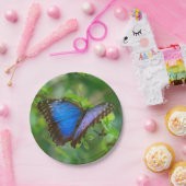 ブルーバタフライ ペーパープレート (パーティー)