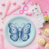ブルーバタフライ ペーパープレート (パーティー)