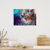 ブルーバタフライ ポスター (キッチン)