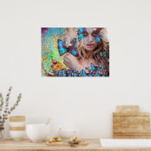 ブルーバタフライ ポスター (キッチン)