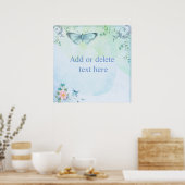 ブルーバタフライ ポスター (キッチン)