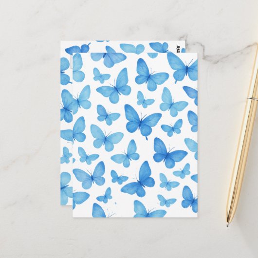 ブルーバタフライ ポストカード (正面/裏面インサイチュ)