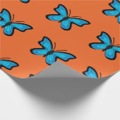 ブルーバタフライ ラッピングペーパー (角)