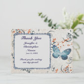 ブルーバタフライ&リーフスワールサンキューカード サンキューカード (スタンド正面)