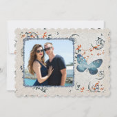 ブルーバタフライ&リーフスワール セーブザデート (裏面)