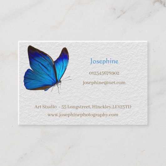 ブルーバタフライ – 名刺 (裏面)