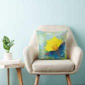 ブルーバタフライ（黄色） クッション (椅子)