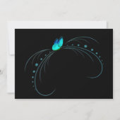 ブルーバタフライSweet sixteen16誕生日 招待状 (裏面)