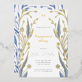 ブルーバターカップ 箔招待状