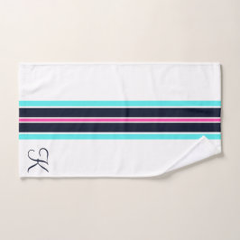 ブルーバチェロレッテキュラシブモノグラムミニマリスト バスタオルセット