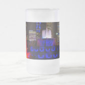 ブルーバッキンガム噴水曇りガラスビアマグ フロストグラスビールジョッキ (中央)