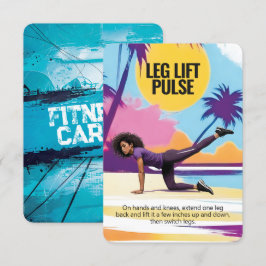 ブルーバッキング付きレッグリフトパルスフィットネスカード セーブザデート