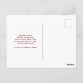 ブルーバックの金霜の降りたのスノーフレーク結晶 ポストカード (裏面)