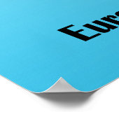 ブルーバックグラウンドのユーロファイター台風 ポスター (角)