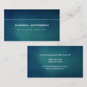 ブルーバックグラウンドプロフェッショナルアーティスト名刺 名刺 (正面/裏面)