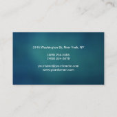 ブルーバックグラウンドプロフェッショナルアーティスト名刺 名刺 (裏面)