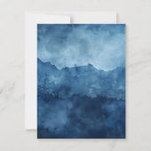ブルーバックグランド動揺してインクスクラップブック紙 招待状 (正面)