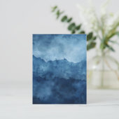 ブルーバックグランド動揺してインクスクラップブック紙 招待状 (スタンド正面)