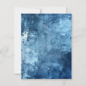 ブルーバックグランド動揺してインクスクラップブック紙 招待状 (裏面)