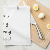 ブルーバックバタフライシャドーモノグラム キッチンタオル (四つ折り)