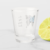 ブルーバックバタフライシャドーモノグラム ショットグラス (裏面)