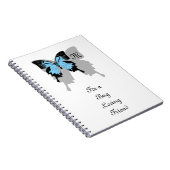 ブルーバックバタフライシャドーモノグラム ノートブック (右側)