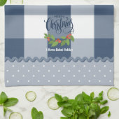 ブルーバッファローがホリーの葉とベリーのクリス キッチンタオル (折り畳み)