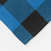 ブルーバッファローカントリーランバージャックプレイド フリースブランケット (角)